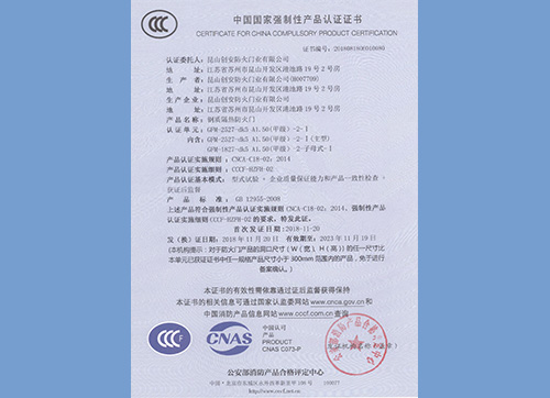 钢质门甲级双开2527